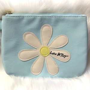 Betsey Johnson Daisy Wristlet Light Blue
